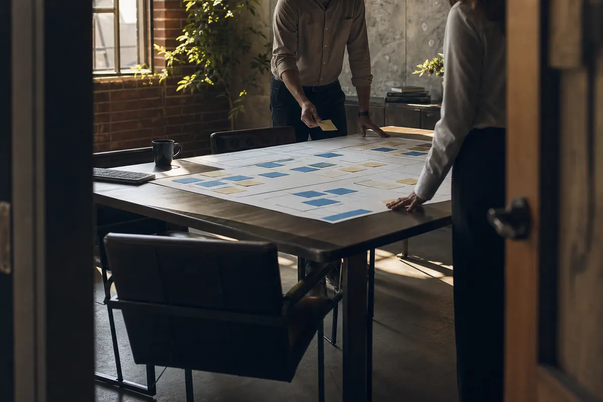 Editorial marketing planning scene for Black Diamond, Washington