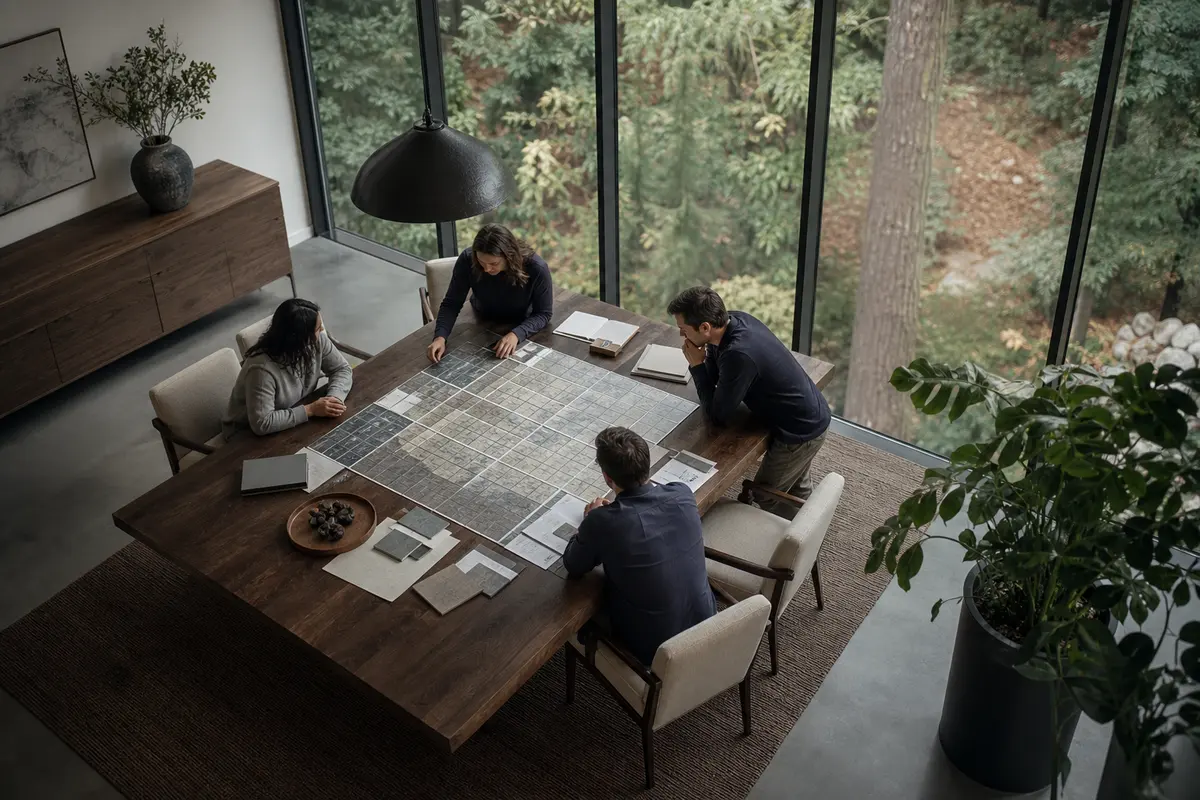 Editorial marketing planning scene for Legal News in Cottage Lake, Washington