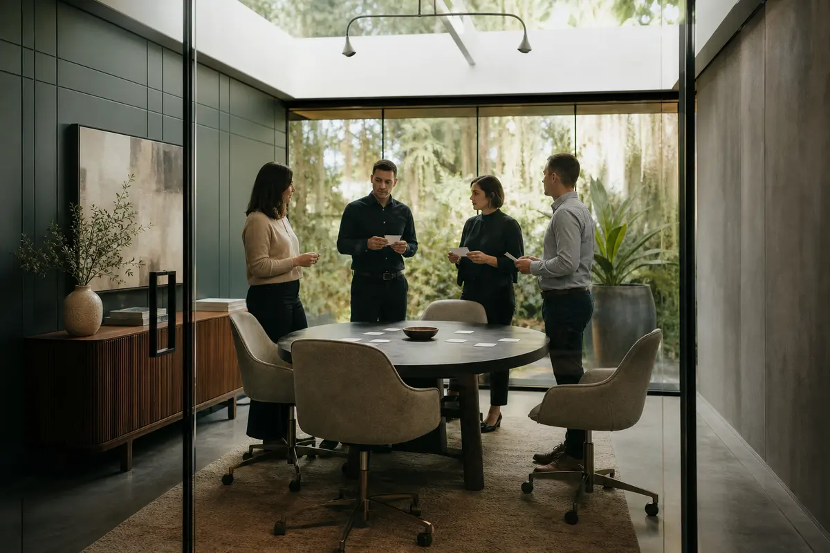 Editorial intake planning scene for AI Answering in Eastmont, Washington