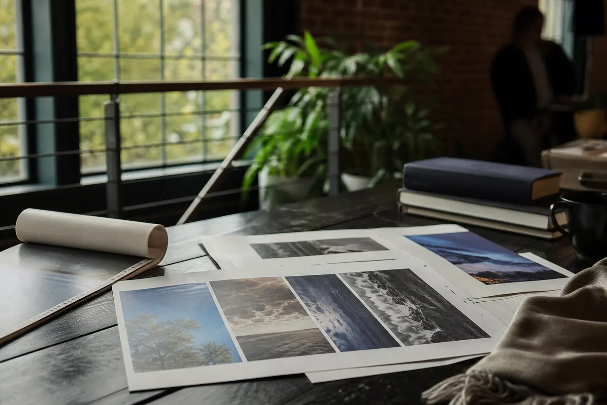 Editorial marketing planning scene for AI SEO in Ellensburg, Washington
