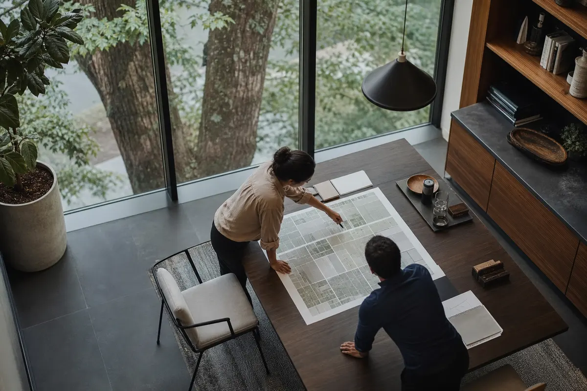 Editorial marketing planning scene for Hazel Dell, Washington