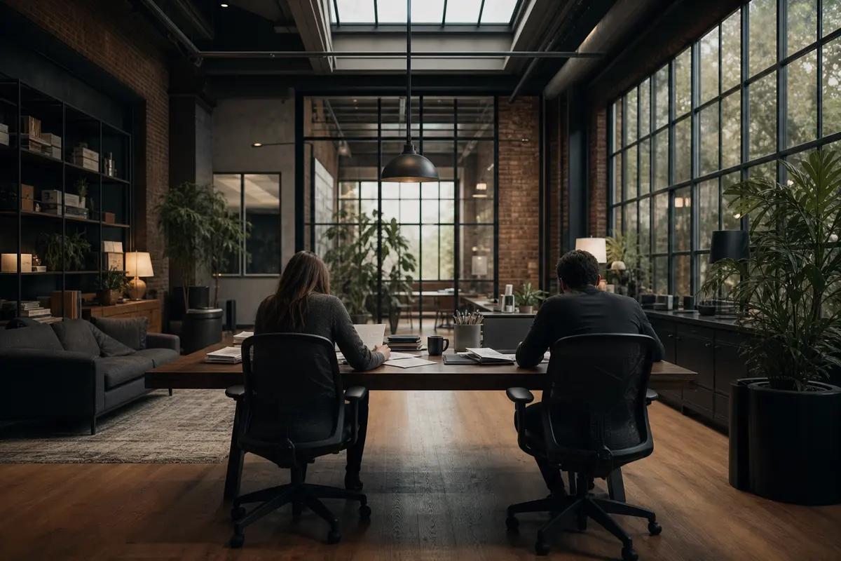Editorial marketing planning scene for AI SEO in Issaquah, Washington