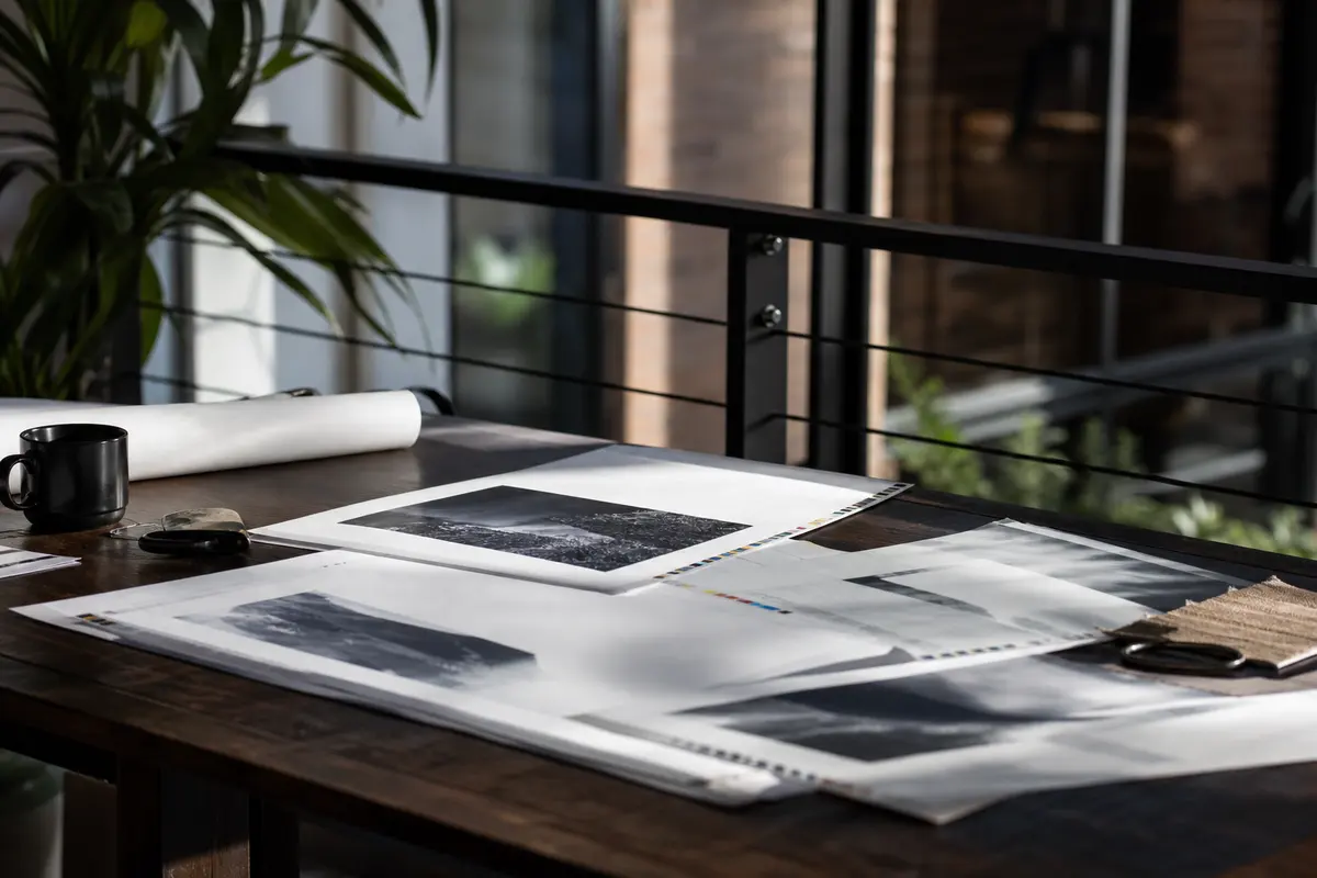 Editorial marketing planning scene for AI SEO in Kennewick, Washington