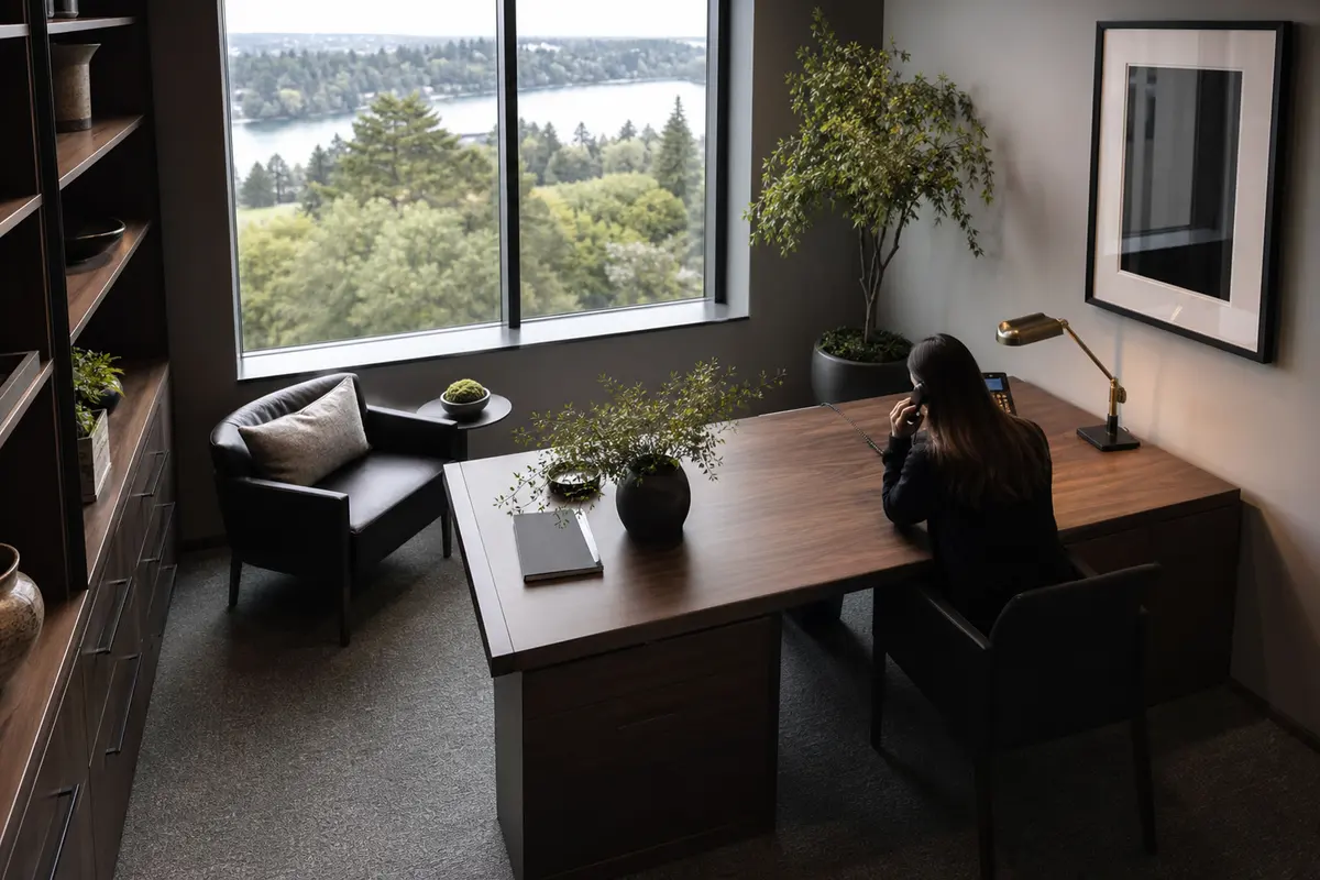 Editorial intake planning scene for Lead Attribution in Kirkland, Washington