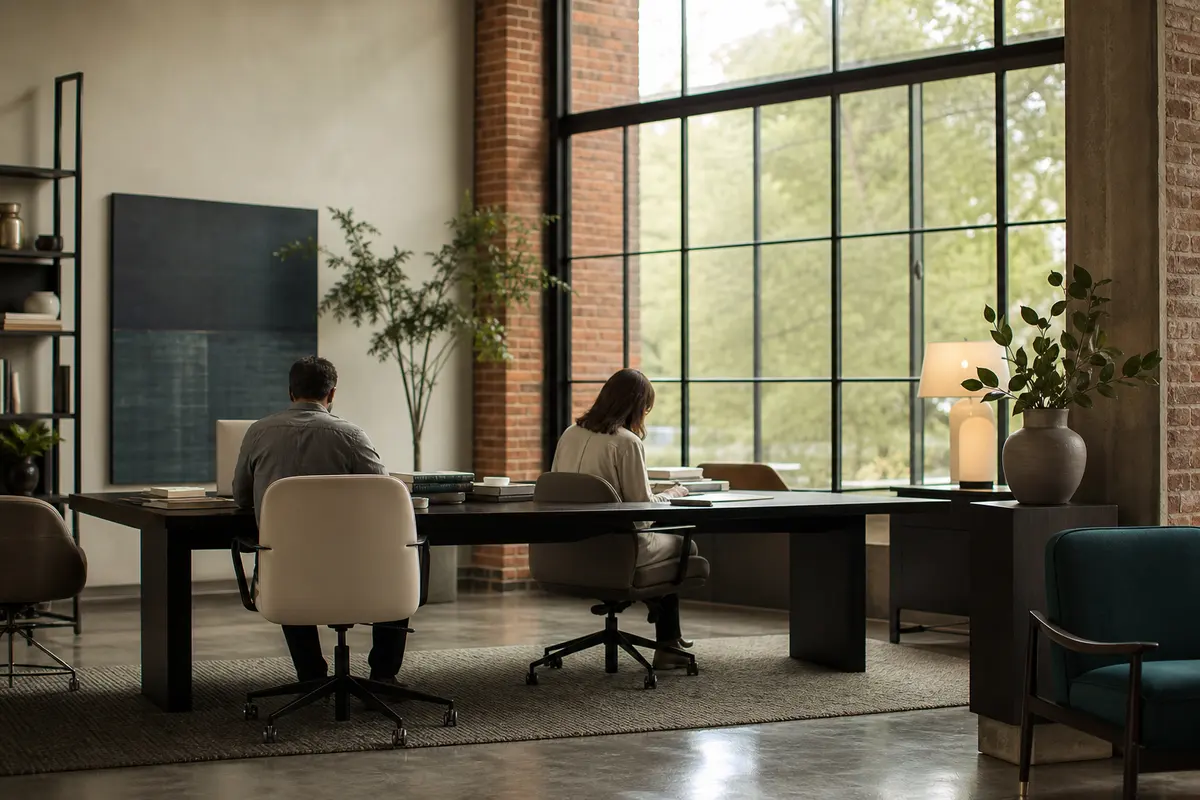Editorial marketing planning scene for Lake Shore, Washington