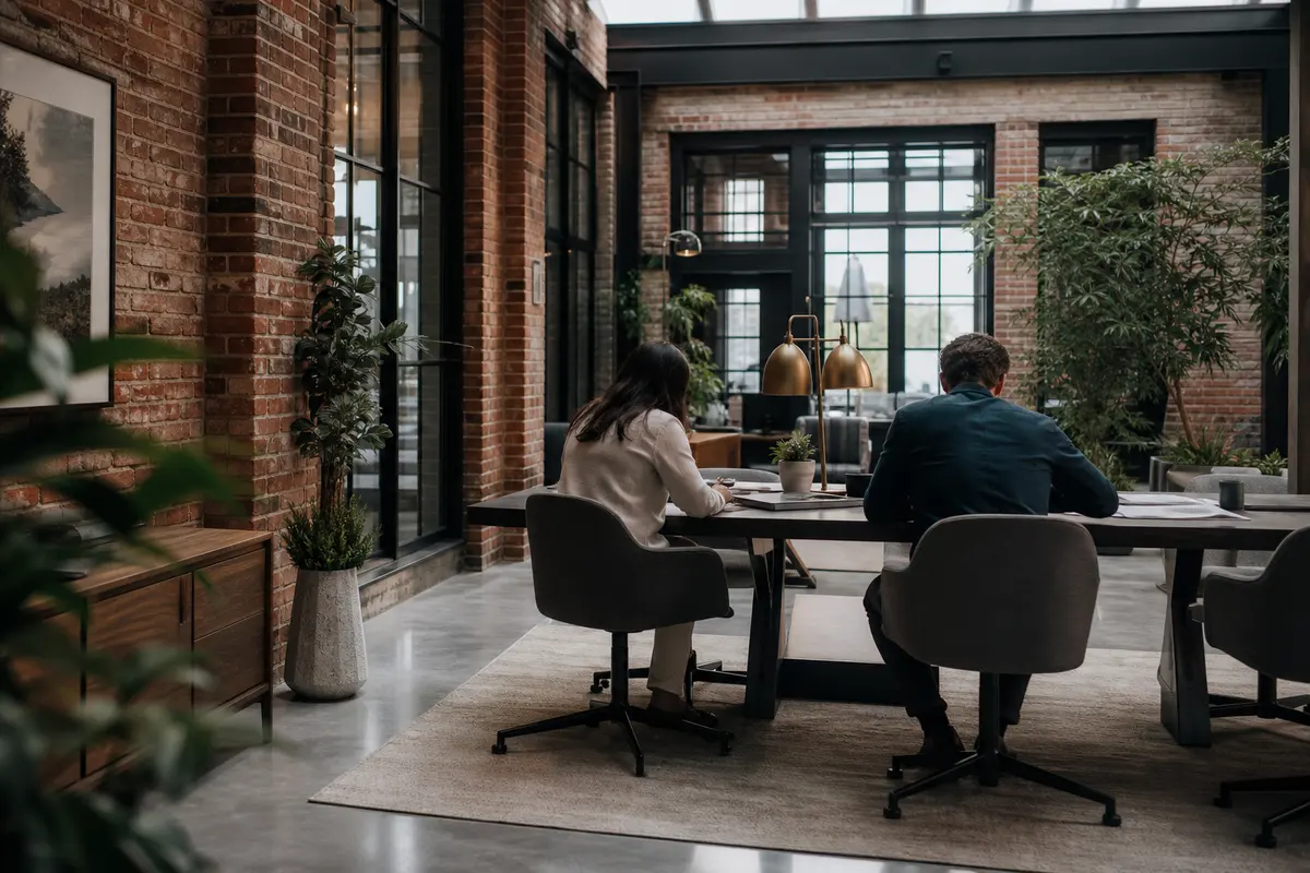 Editorial marketing planning scene for Legal News in Lynnwood, Washington