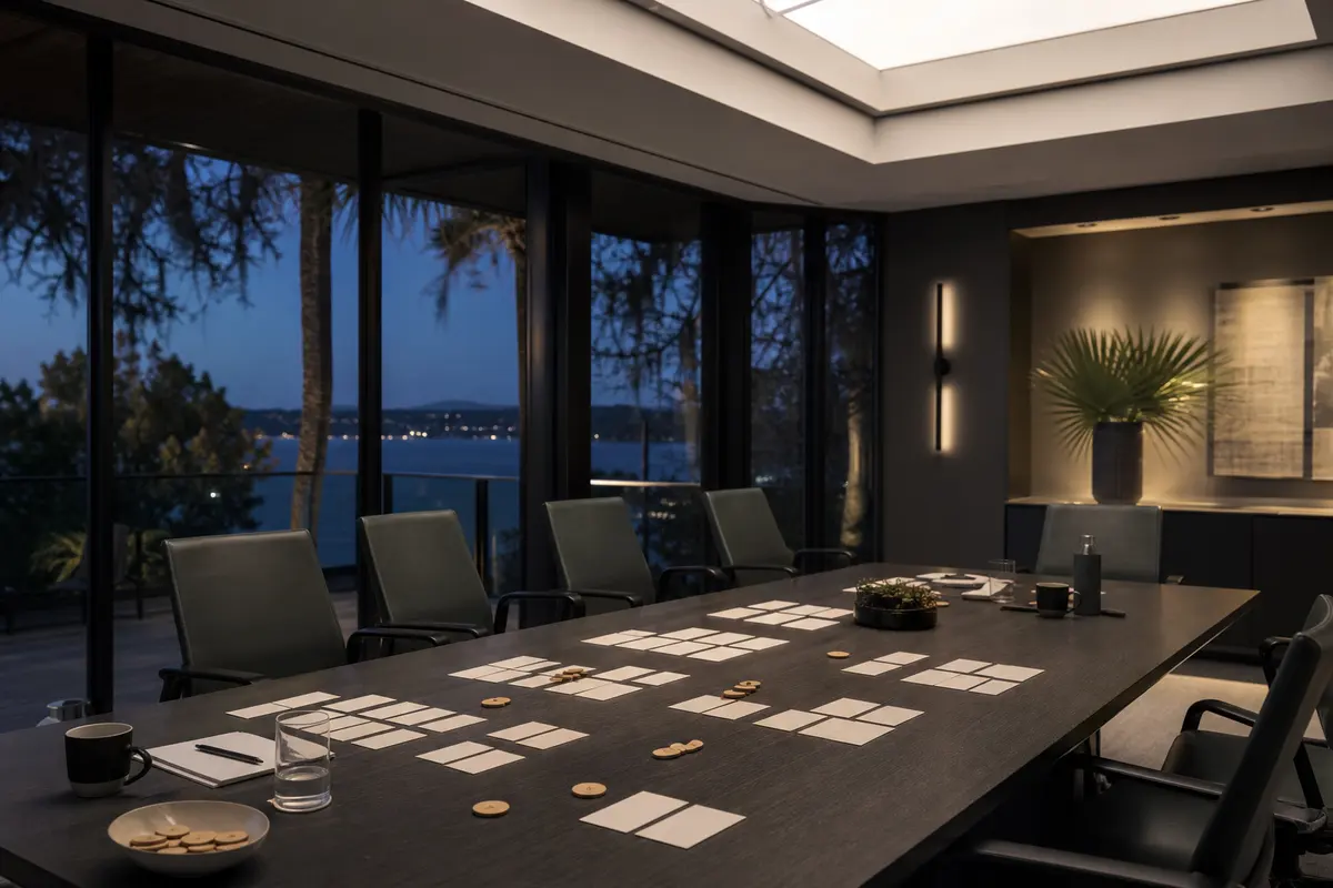 Editorial platform planning scene for Dedicated Hosting in Mercer Island, Washington