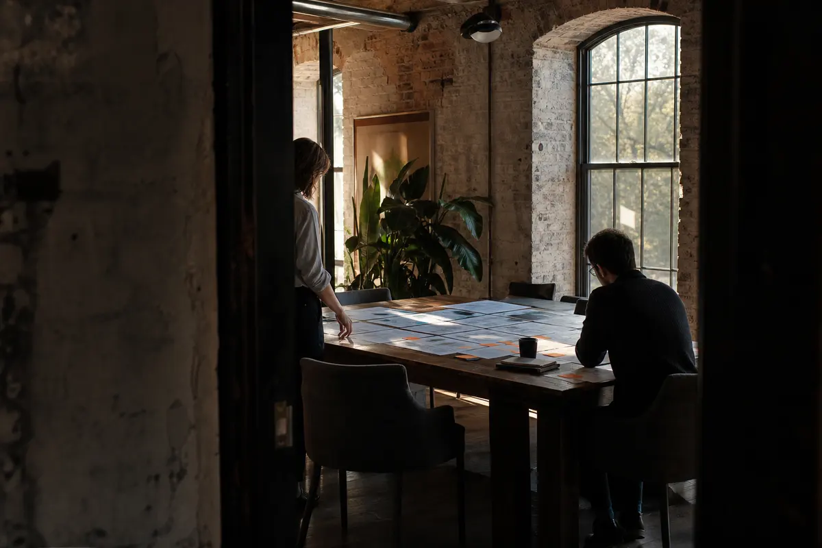Editorial marketing planning scene for Midland, Washington