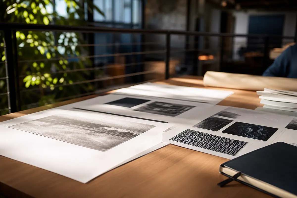 Editorial marketing planning scene for AI SEO in Minnehaha, Washington