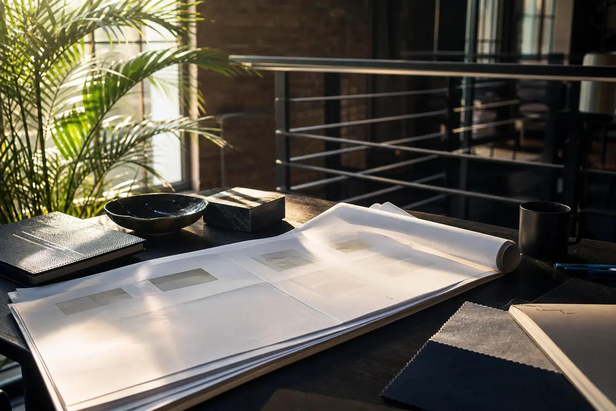 Editorial marketing planning scene for AI SEO in North Fort Lewis, Washington