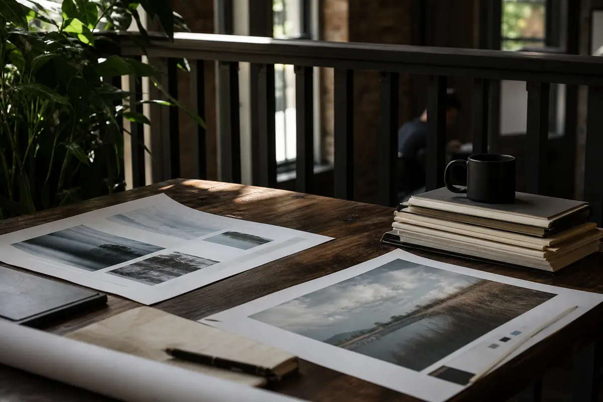 Editorial marketing planning scene for Omak, Washington