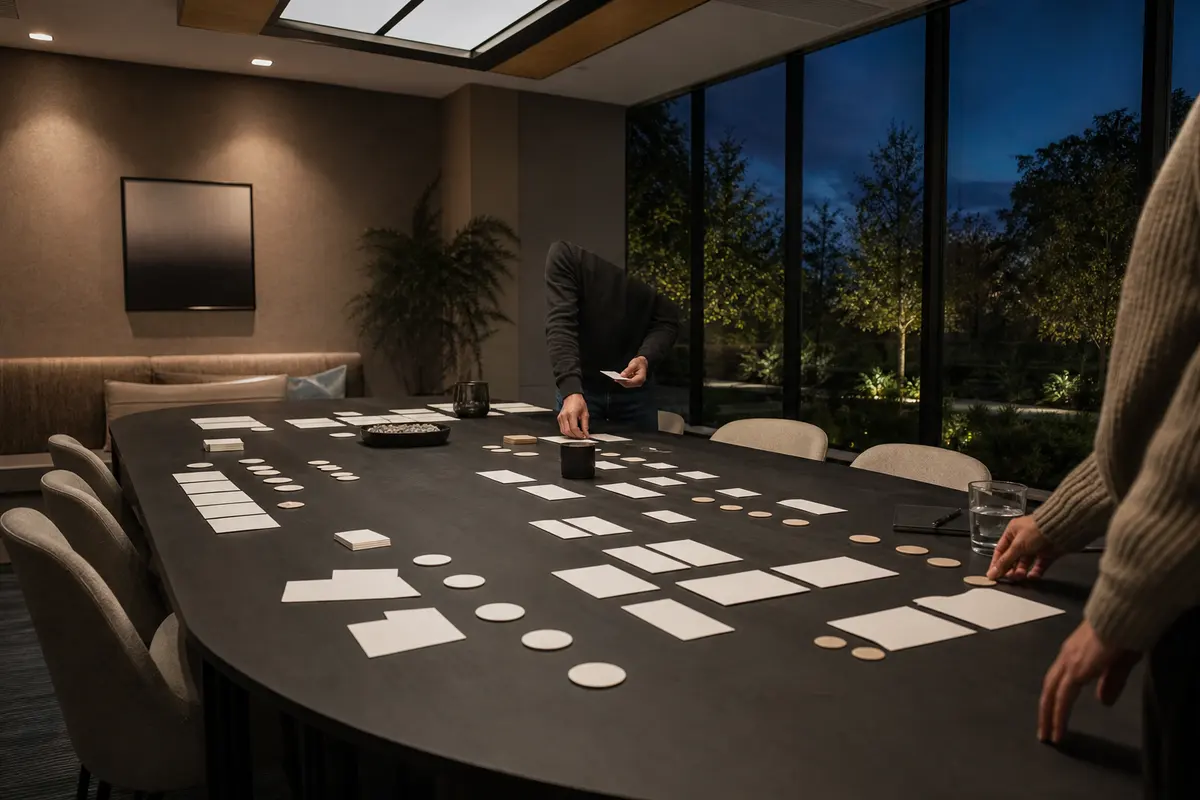 Editorial platform planning scene for ROI Dashboard in Pacific, Washington