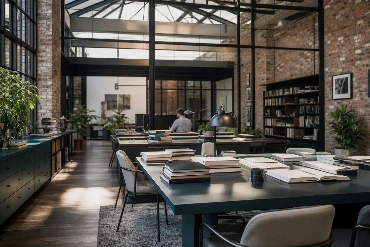 Editorial marketing planning scene for AI SEO in Ridgefield, Washington