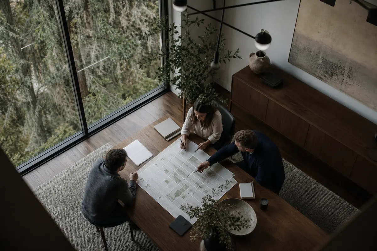 Editorial marketing planning scene for Rochester, Washington