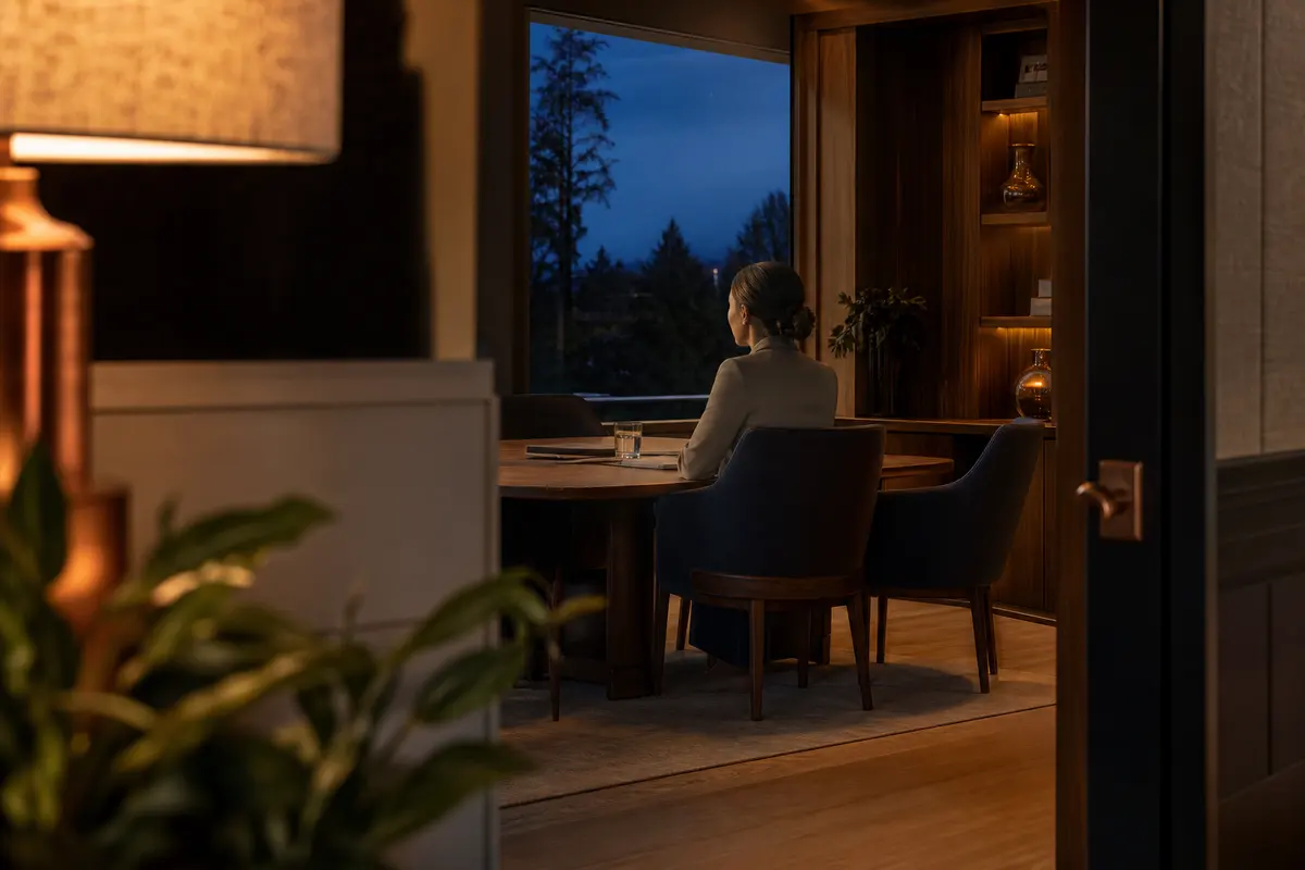 Editorial intake planning scene for Intake Coach in Silver Firs, Washington