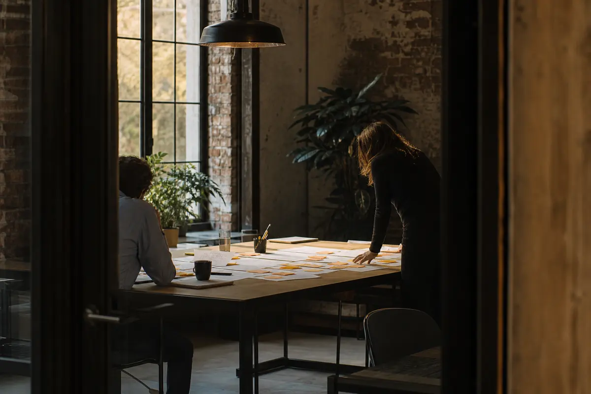 Editorial marketing planning scene for Tanglewilde, Washington