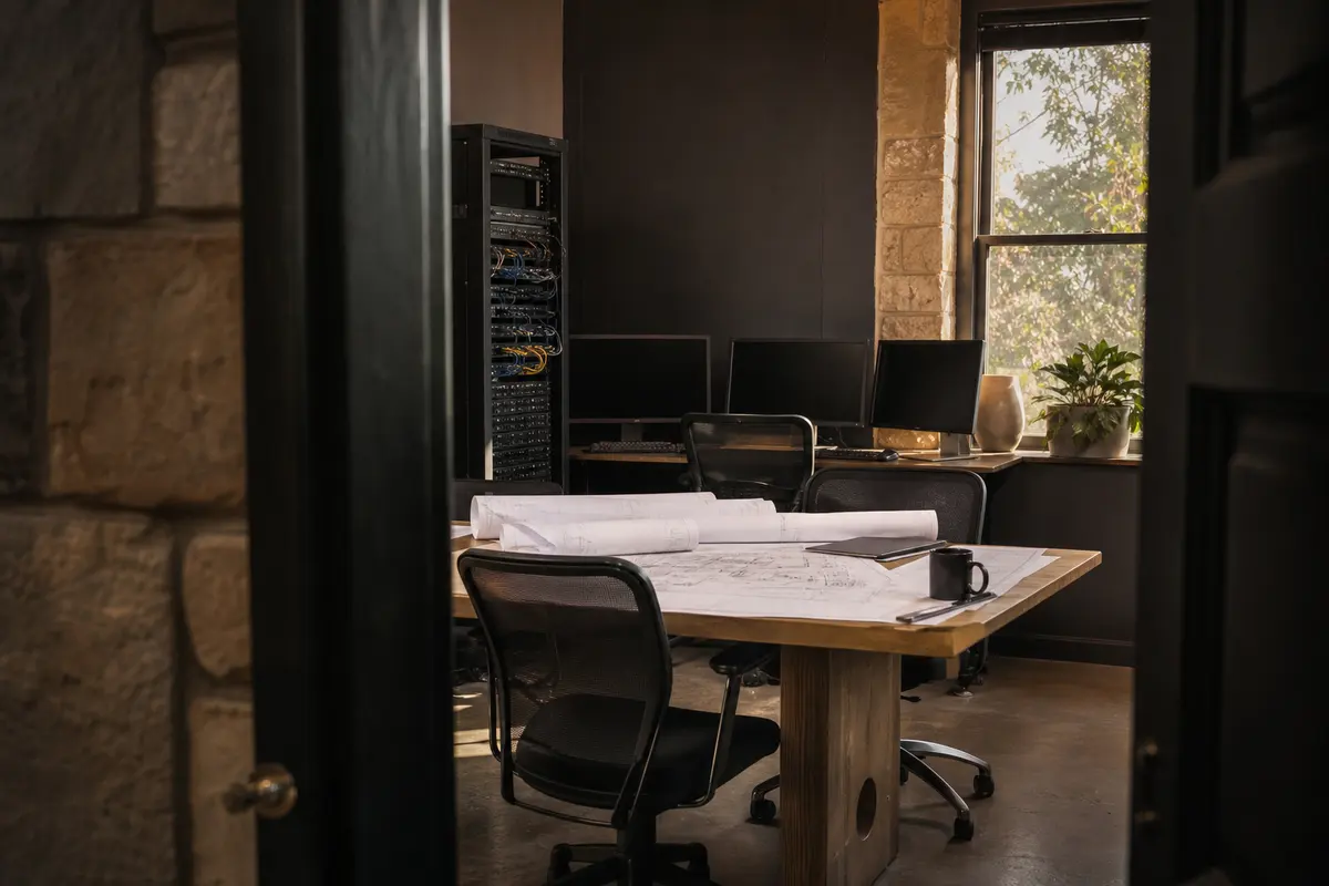 Editorial platform planning scene for Dedicated Hosting in Moundsville, West Virginia
