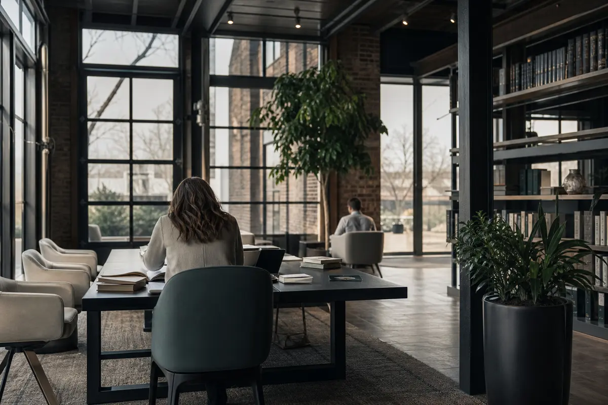 Editorial marketing planning scene for AI SEO in Ashland, Wisconsin
