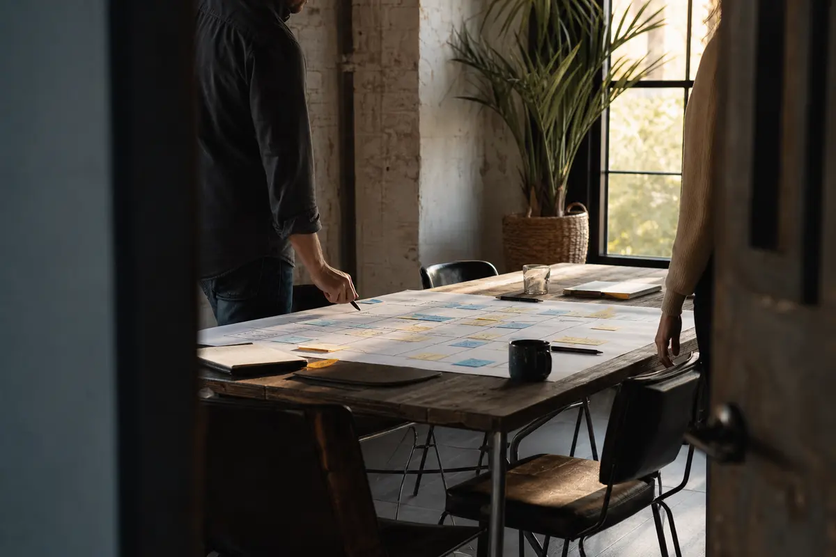 Editorial marketing planning scene for Onalaska, Wisconsin