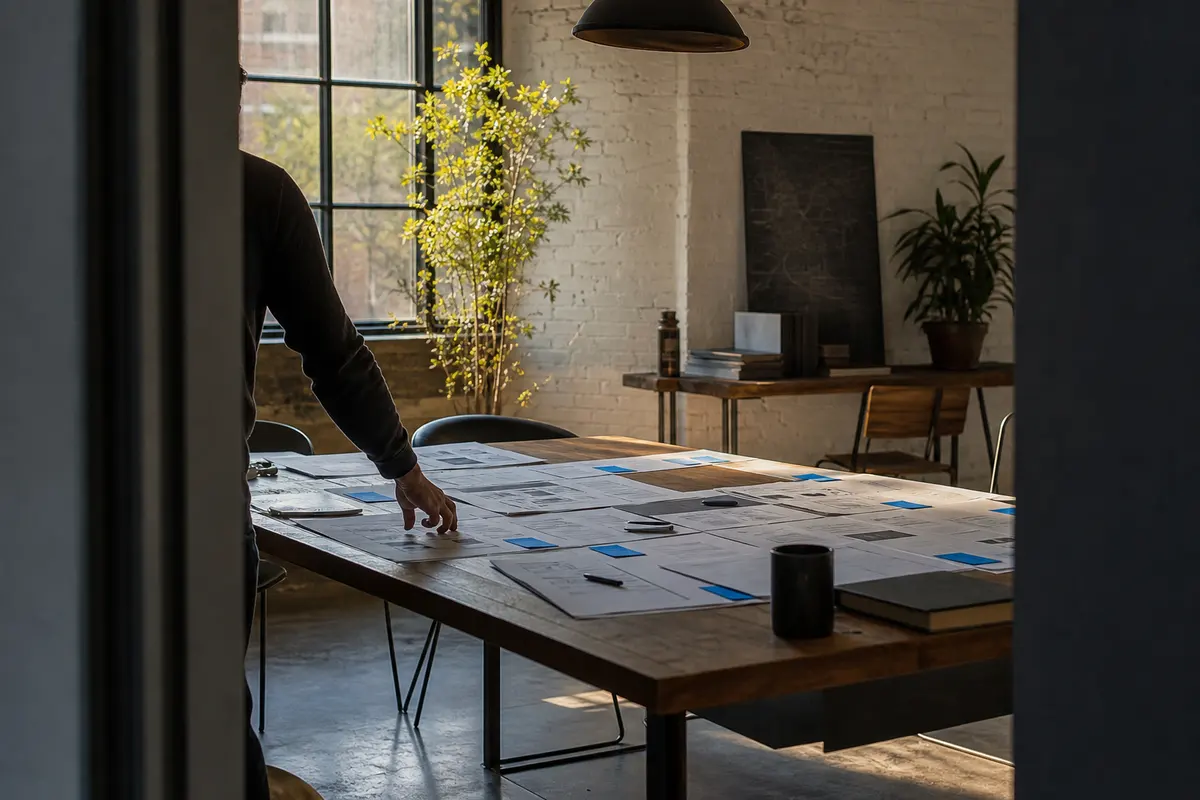 Editorial marketing planning scene for Columbus, Wisconsin