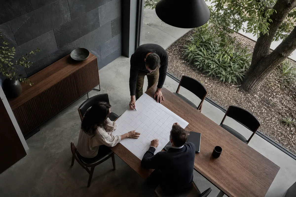 Editorial marketing planning scene for Programmatic SEO in Fort Atkinson, Wisconsin