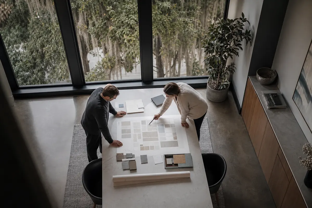 Editorial marketing planning scene for AI SEO in Hobart, Wisconsin