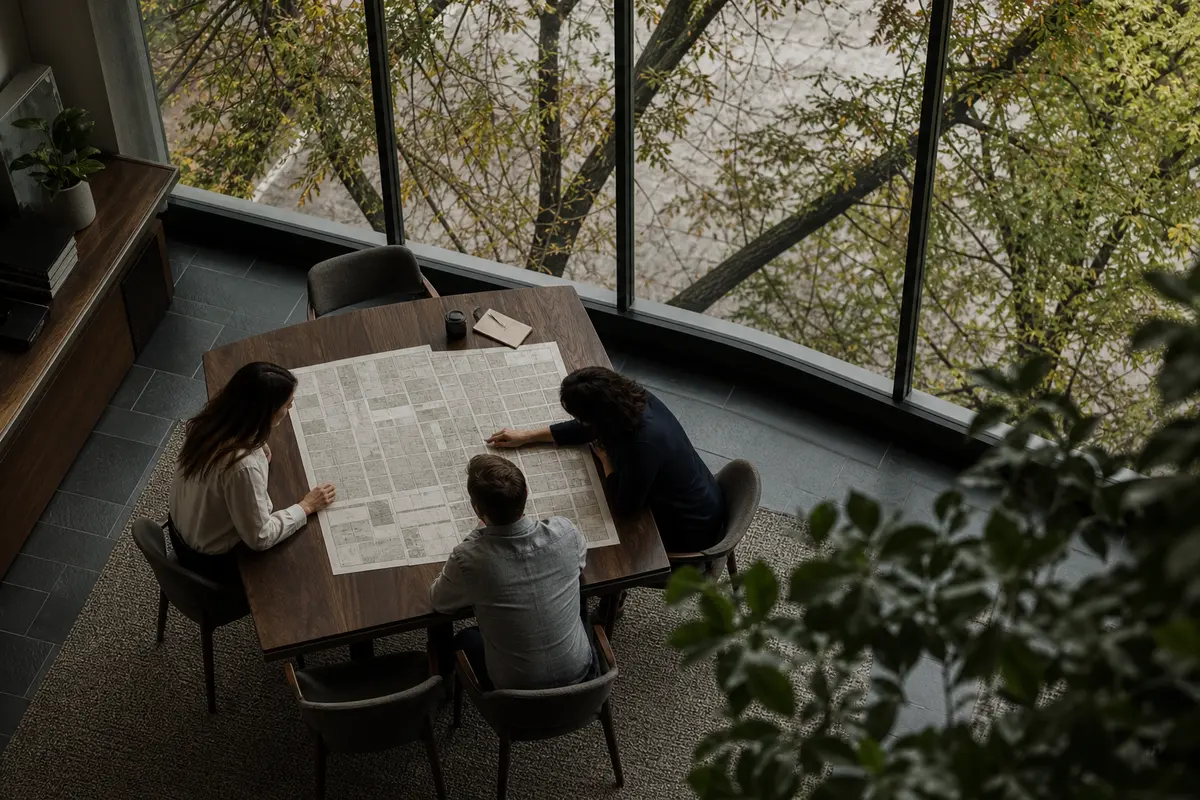Editorial marketing planning scene for McFarland, Wisconsin