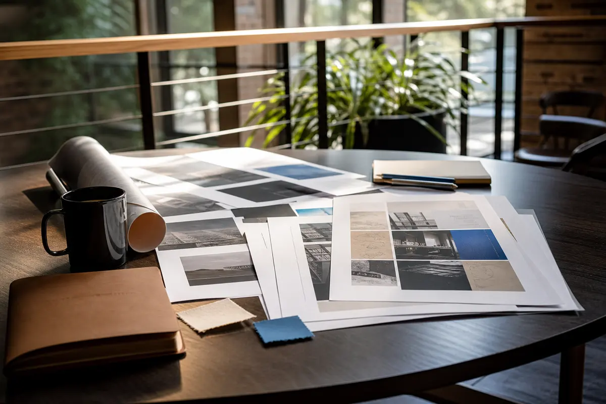 Editorial marketing planning scene for AI SEO in Plymouth, Wisconsin