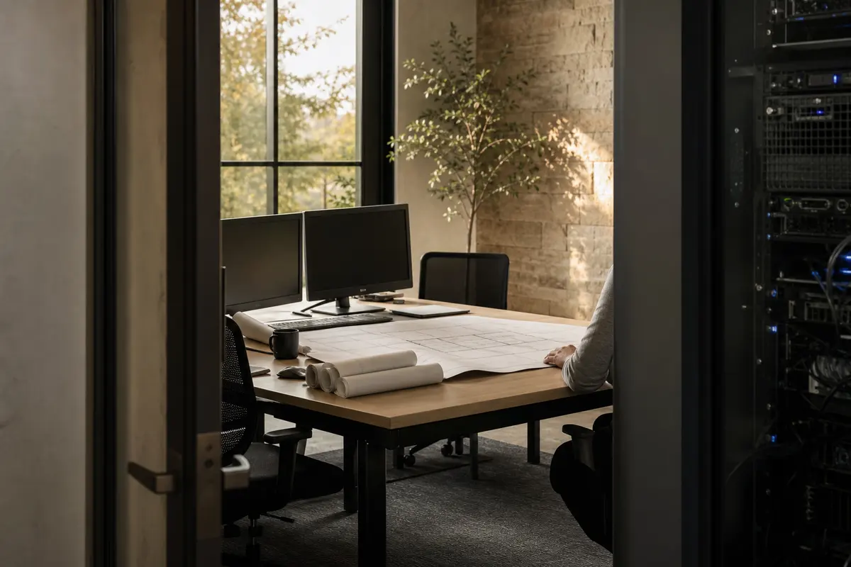 Editorial platform planning scene for Custom Software in West Allis, Wisconsin