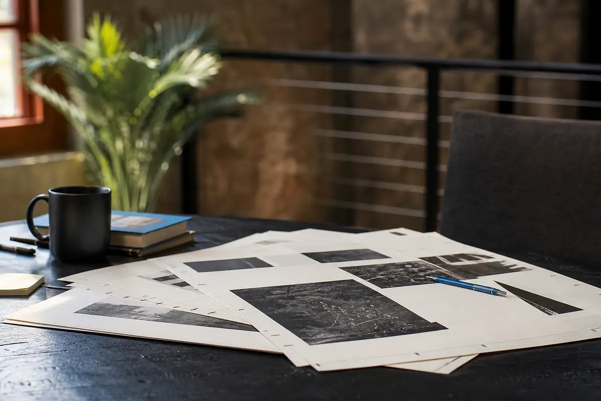 Editorial marketing planning scene for AI SEO in Windsor, Wisconsin