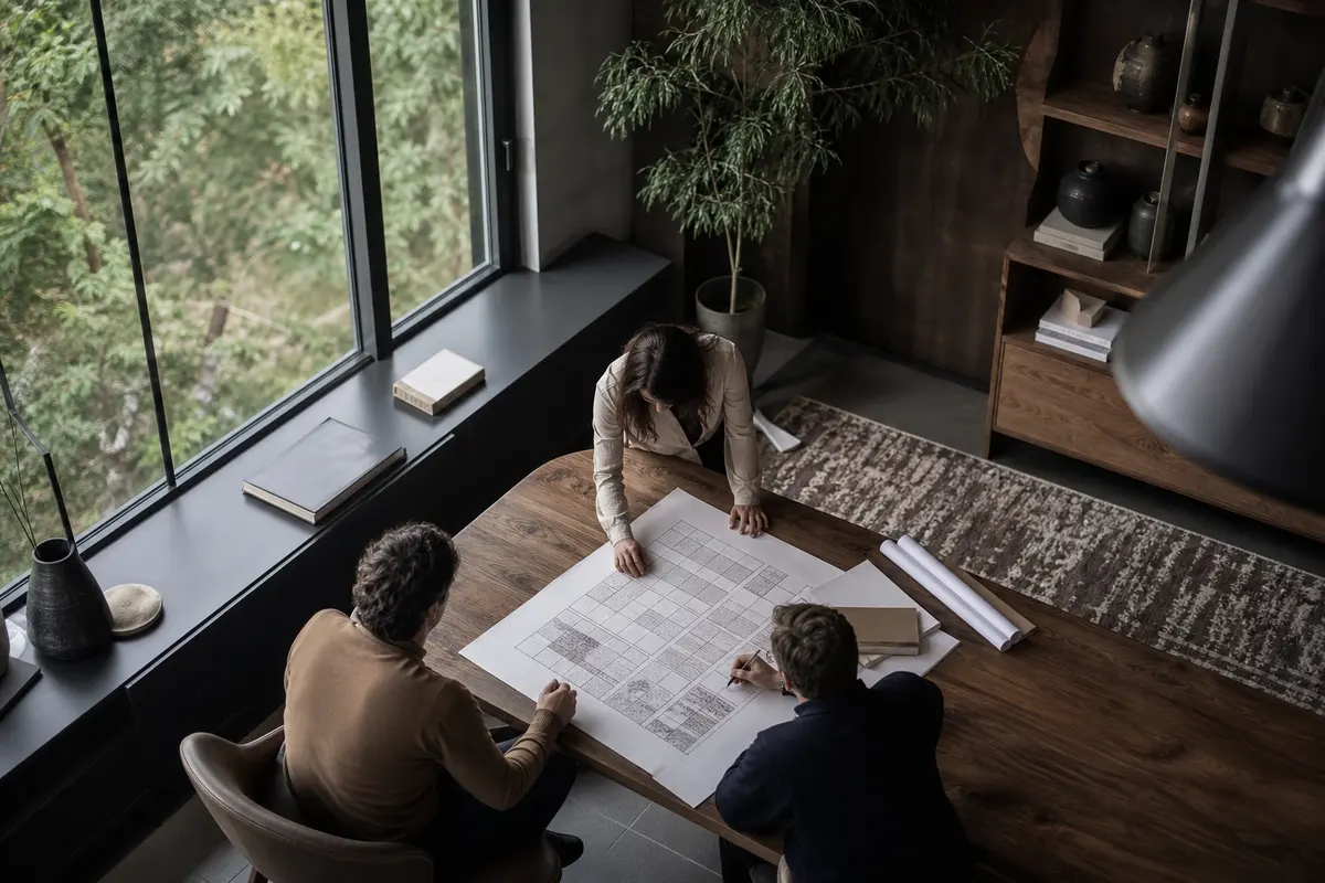 Editorial marketing planning scene for AI SEO in Ranchettes, Wyoming