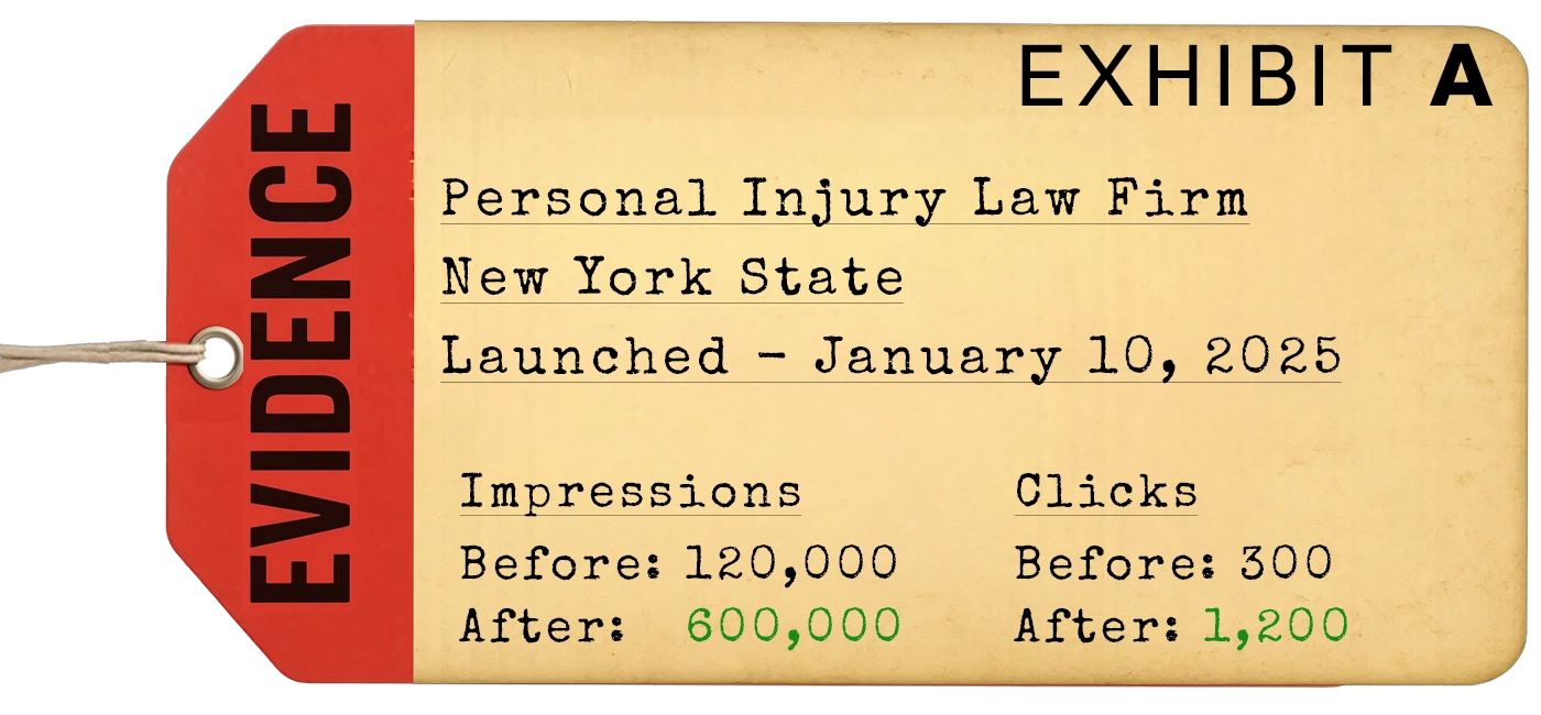 Exhibit A launch evidence for Personal Injury · New York